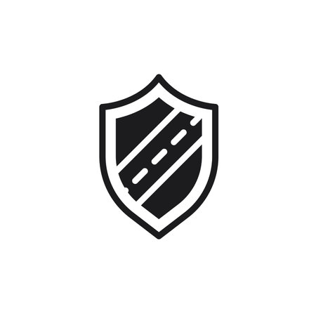 Shield icon. Protection symbol. Flat design style. Made in vectorのイラスト素材