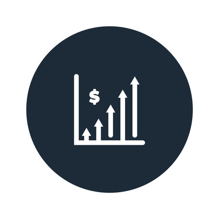 business graph icon, vector illustration. Flat design style eps 10のイラスト素材