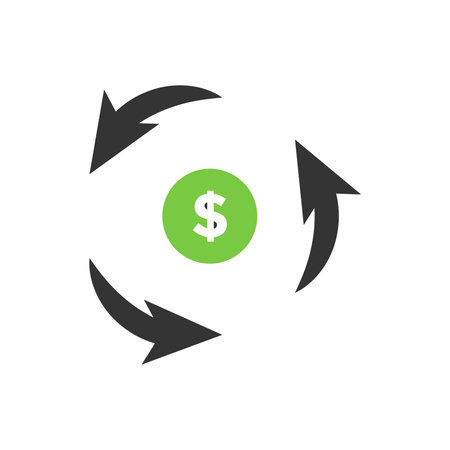 Dollar sign icon. Money symbol. Flat design style eps 10のイラスト素材