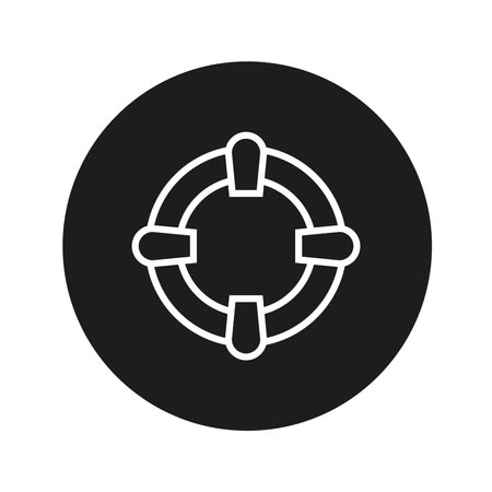 Lifebuoy icon. Lifebelt symbol. Flat vector illustration.のイラスト素材