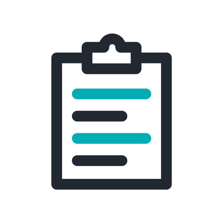 Clipboard with checklist icon. Flat design style eps 10のイラスト素材