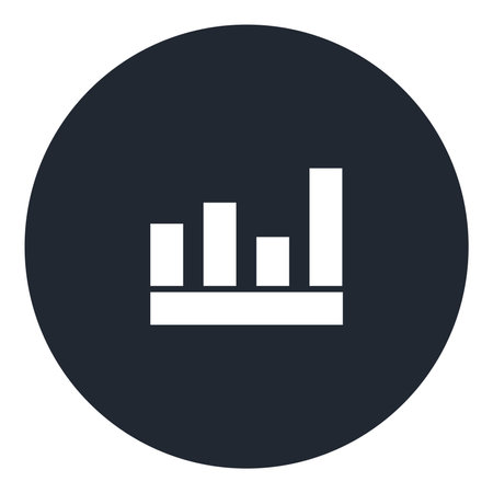 Vector Illustration Of Business Symbol On Bar Chart Icon. Premium Quality Isolated Statistics Element In Trendy Flat Style.のイラスト素材
