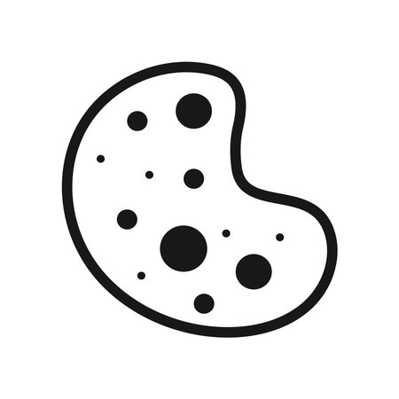 Bacteria icon in trendy flat style isolated on white background. Bacteria symbol for your web site design, logo, app, UI.のイラスト素材