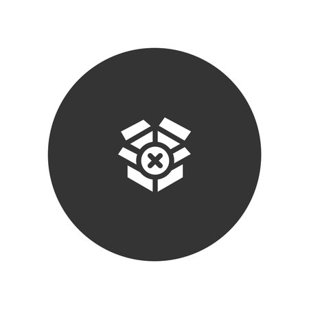 Open box icon in flat style. Vector illustration on white isolated background.