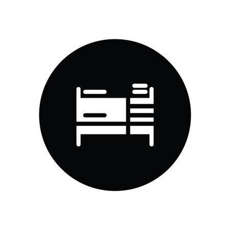 bed icon. Furniture symbol. Flat design style eps 10
