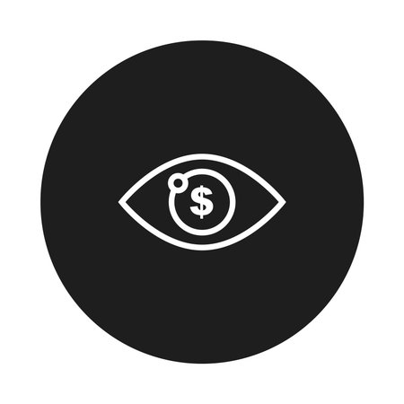 Eye with dollar sign line style icon design of Shopping commerce and market theme Vector...