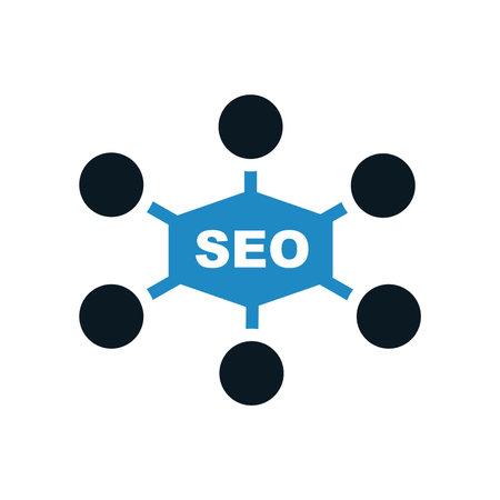 SEO icon. Search engine optimization symbol. Flat design style eps 10のイラスト素材