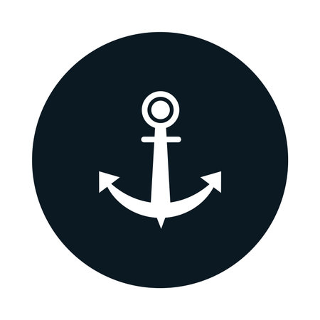 anchor icon, vector illustration. Flat design style eps 10