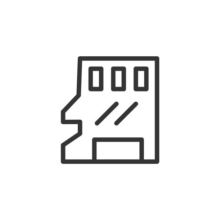 Reflector line icon in flat style. Reflector vector illustration on white isolated background....