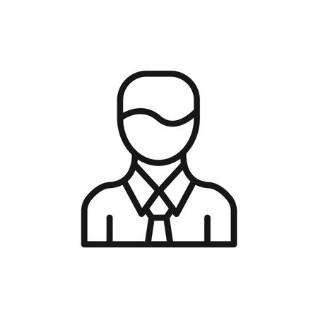 Businessman line icon. Man, manager, manager. Business concept. Can be used for topics like leadership, management, managementのイラスト素材