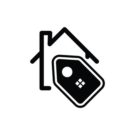House with key icon. Flat vector related icon for web and mobile applicationsのイラスト素材