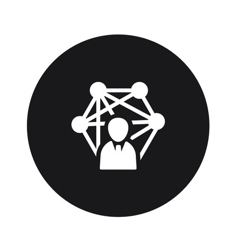 Networking Icon Illustration sign design style. Network connection symbol.のイラスト素材
