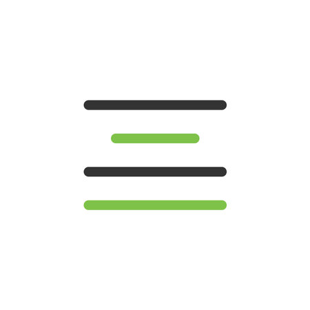 Align text icon in flat style. Task list vector illustration on white isolated background. List business concept.のイラスト素材