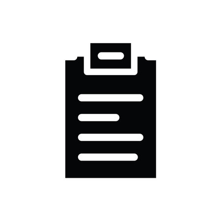 Document icon. Clipboard icon isolated on white background. Document icon. Vector illustrationのイラスト素材