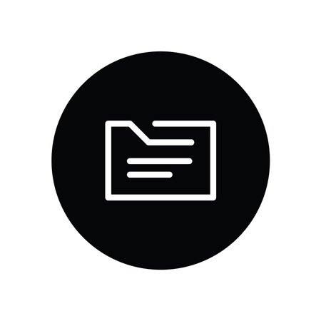 Folder icon. Document symbol. Flat design style. Made in vectorのイラスト素材