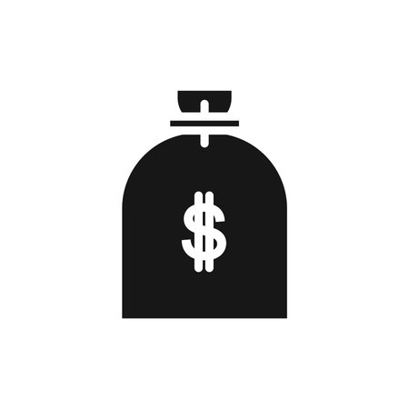 Money bag icon. Money bag icon. Flat design styleのイラスト素材