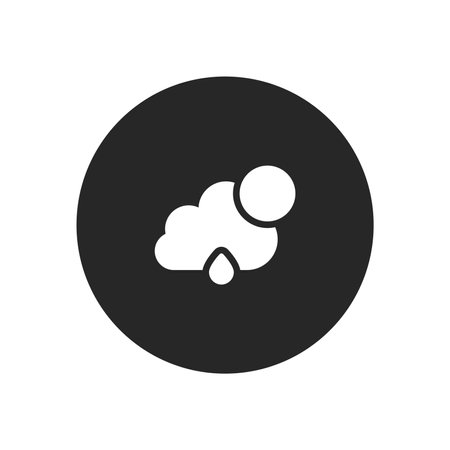 Clouds and rain icon. Weather symbol. Flat design. Vector illustrationのイラスト素材