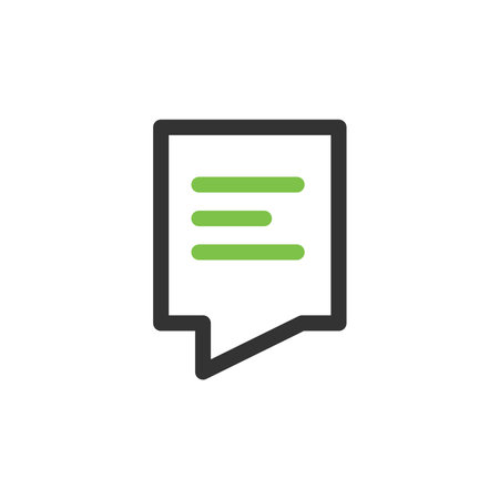 Speech bubble icon in flat style. Chat vector illustration on white isolated background. Message business concept.のイラスト素材