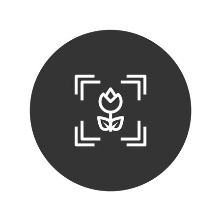 Flower line icon, vector graphics, a linear pattern on a white background, eps 10.のイラスト素材