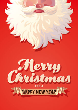 Background of Santa Claus with congratulationsのイラスト素材