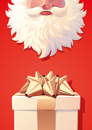 Background of Santa Claus with giftのイラスト素材