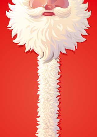 Background of Santa Claus coat with beardのイラスト素材