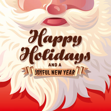 Santa Claus Beard Cardのイラスト素材