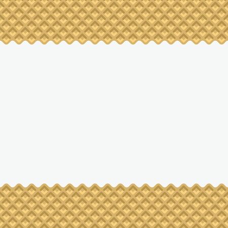 Vector illustration of Wafer seamless texture frame.のイラスト素材