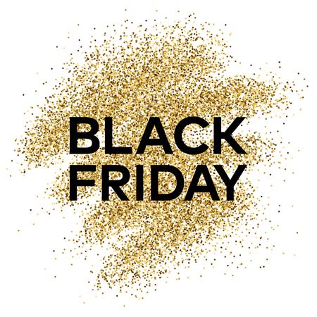 Gold glitter background with Black Friday inscriptionのイラスト素材