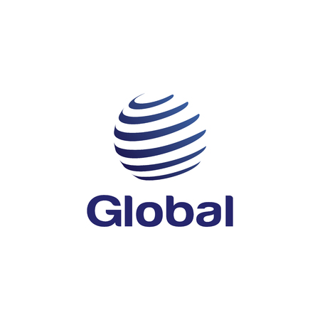 Globe Logo Design Templateのイラスト素材