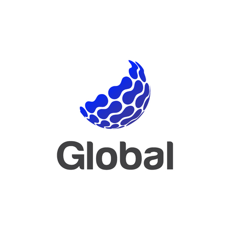 Globe Logo Design Templateのイラスト素材