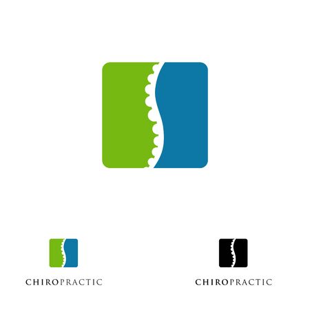 Spine logo design concept related to chiropracticのイラスト素材