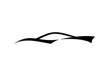 Trendy car logo design concept related to race