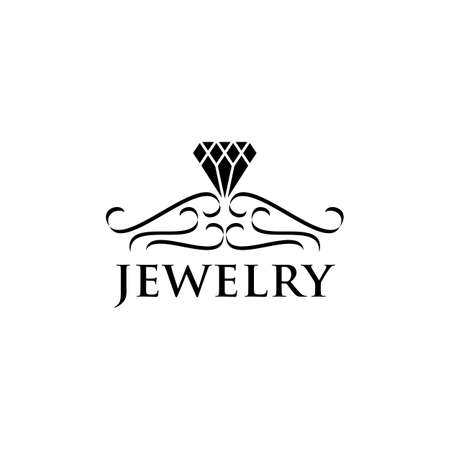 Abstract diamond for jewelry business logo design conceptのイラスト素材