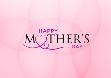 Happy Mother Day greeting card with decorative heart, Mother's Day celebration greeting card. Vector Illustration design element related to Mother's Dayのイラスト素材