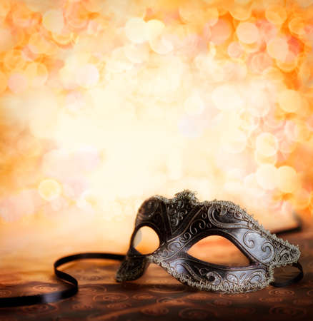 mask with glittering backgroundの写真素材