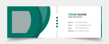 creative professional email signature standard and simple templateのイラスト素材