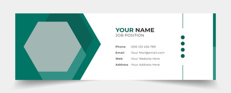 creative professional email signature standard and simple templateのイラスト素材