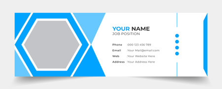 creative professional email signature standard and simple templateのイラスト素材