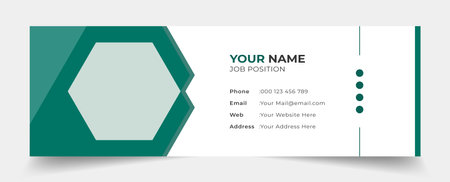 creative professional email signature standard and simple templateのイラスト素材