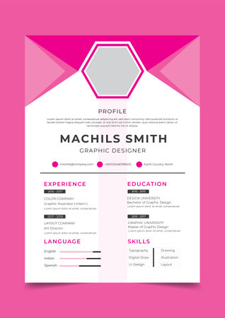 Vector creative and modern resume or cv templateのイラスト素材