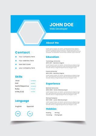 Creative and modern resume or cv templateのイラスト素材