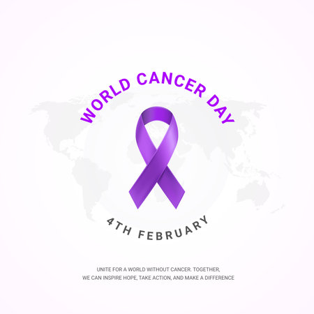 World Cancer Day Vector Illustration. Suitable for greeting card, poster and banner.のイラスト素材