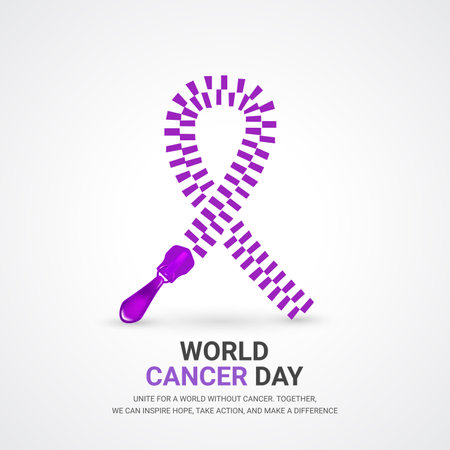 World Cancer Day Vector Design Illustration For Celebrate Momentのイラスト素材