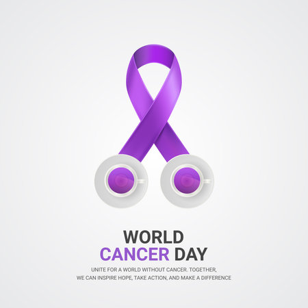 World Cancer Day Vector Design Illustration For Celebrate Momentのイラスト素材