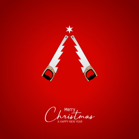 Merry Christmas and Happy New Year Background. Vector Illustration.のイラスト素材