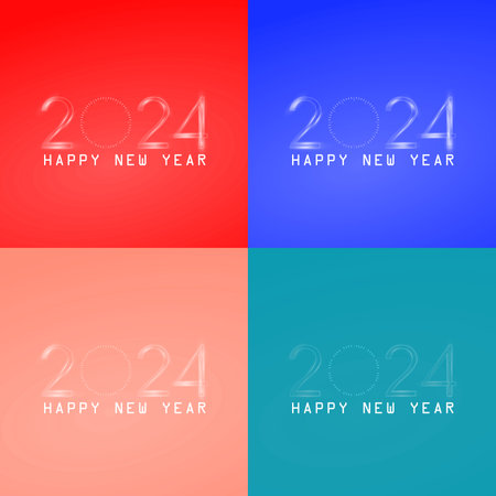 Set of Happy New Year and Merry Christmas background. Vector illustration.のイラスト素材