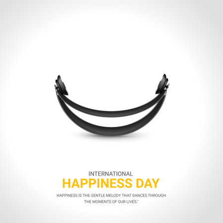 international happiness day creative design background for greeting momentのイラスト素材