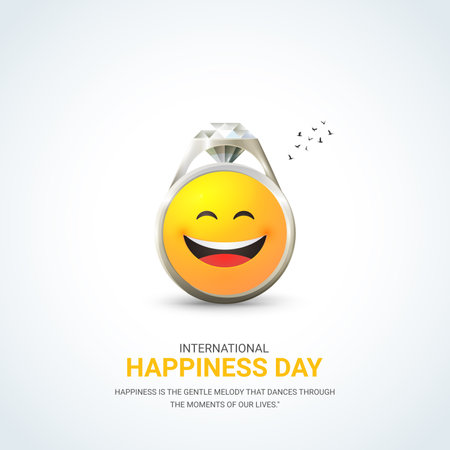Happy birthday greeting card design with cute cartoon emoji. Vector illustration.のイラスト素材