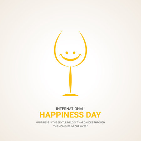 Happy Thanksgiving Day greeting card. Yellow silhouette of a glass of wine. Vector illustration.のイラスト素材